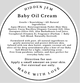 Hidden Jem Baby Oil Cream