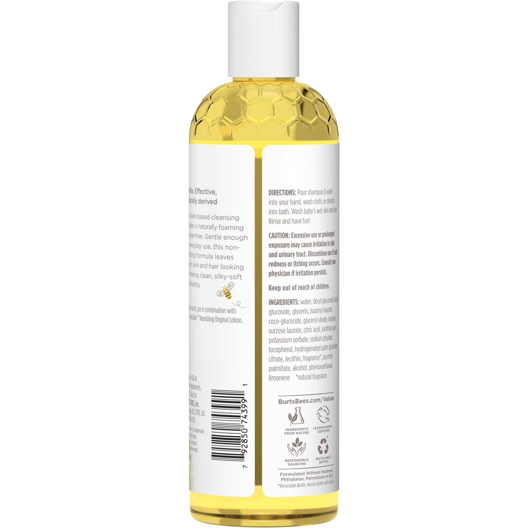 Tear Free Natural  Bees Baby Shampoo