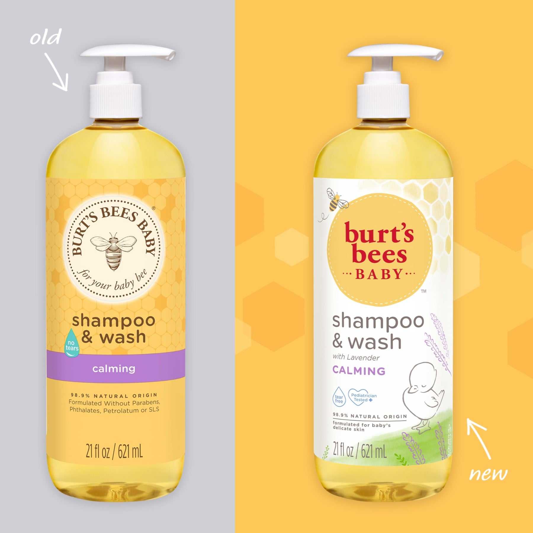 Tear Free Natural  Bees Baby Shampoo